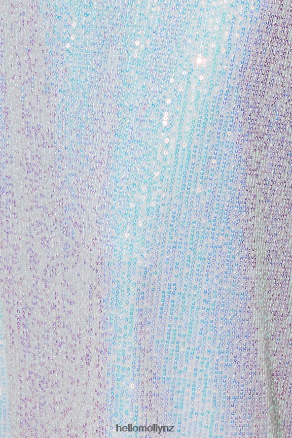 Hello Molly Peak Brilliance Sequin Maxi Dress White PBN8866383 Clothing