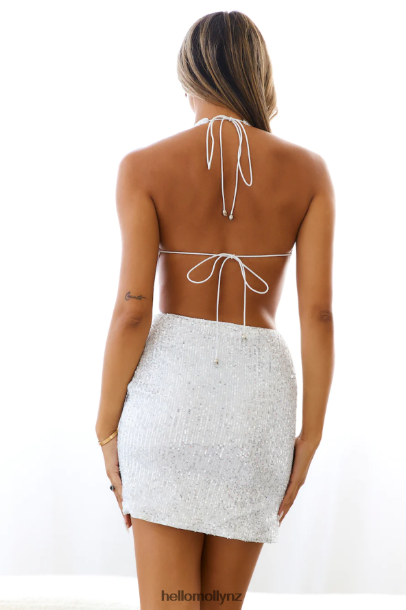 Hello Molly Sassy Appeal Sequin Dress Silver PBN8861138 Clothing