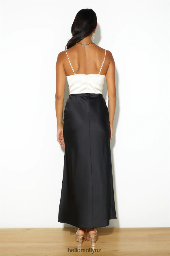 Hello Molly RUNAWAY Nico Slip Dress Sand Black PBN8864756 Clothing