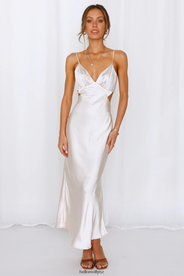 Hello Molly Thanks I Bought It Midi Dress Champagne PBN8866951 Clothing