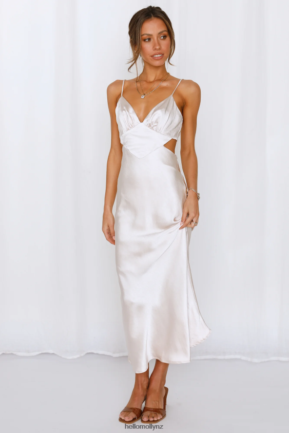 Hello Molly Thanks I Bought It Midi Dress Champagne PBN8866951 Clothing