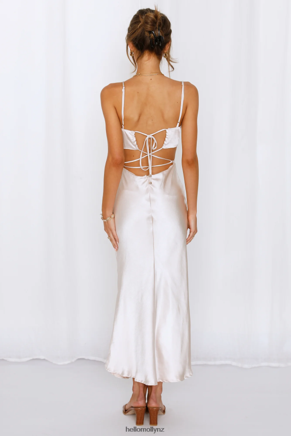 Hello Molly Thanks I Bought It Midi Dress Champagne PBN8866951 Clothing