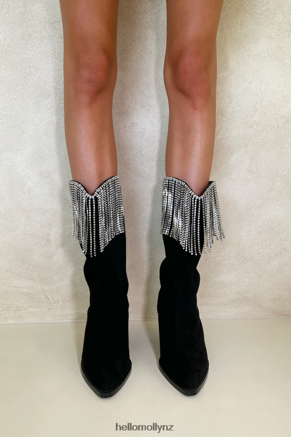 Hello Molly BILLINI Arie Boots Black Suede PBN88610031 Footwear