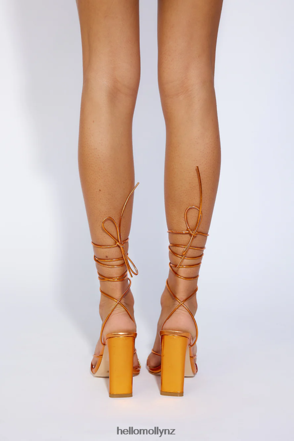 Hello Molly BILLINI Cyrus Heels Orange Metallic PBN8869861 Footwear