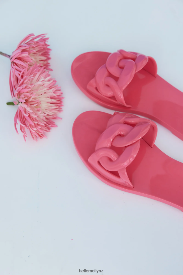 Hello Molly MELISSA Jelly Chain Slides Pink PBN8869990 Footwear