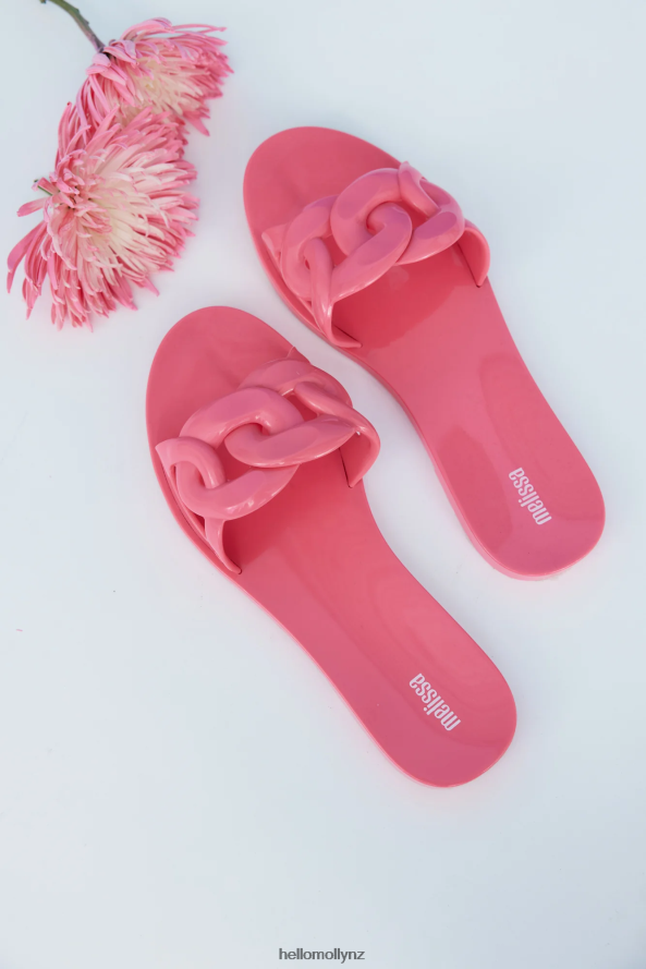 Hello Molly MELISSA Jelly Chain Slides Pink PBN8869990 Footwear