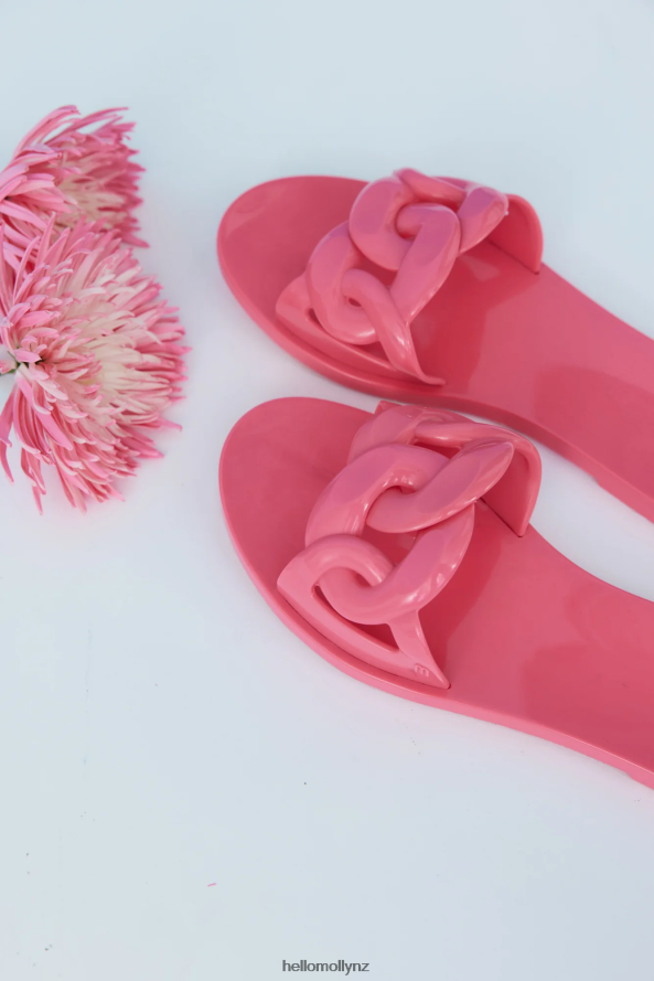Hello Molly MELISSA Jelly Chain Slides Pink PBN8869990 Footwear