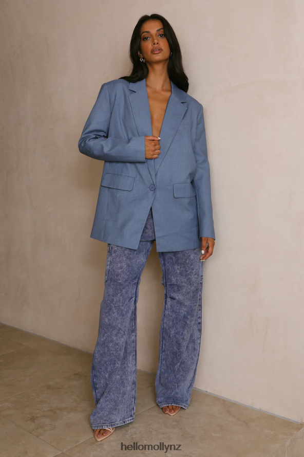 Hello Molly LIONESS Welcome To The Jungle Blazer Blue PBN8869021 Clothing