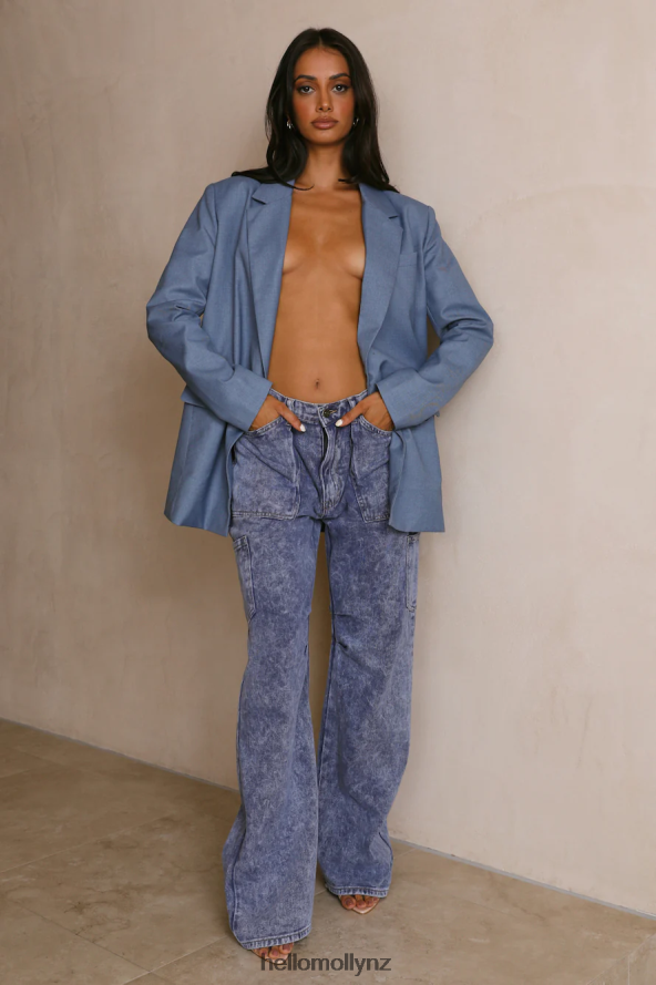 Hello Molly LIONESS Welcome To The Jungle Blazer Blue PBN8869021 Clothing