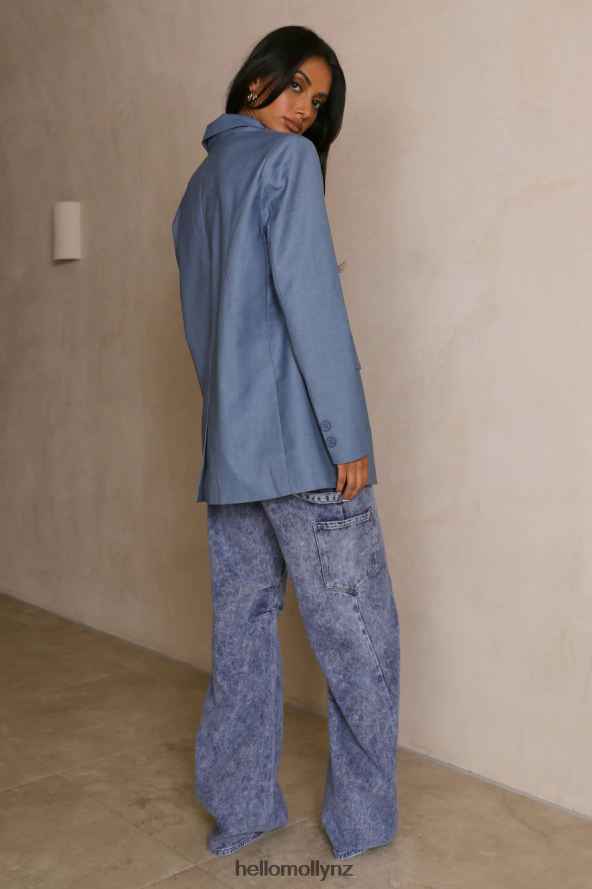 Hello Molly LIONESS Welcome To The Jungle Blazer Blue PBN8869021 Clothing