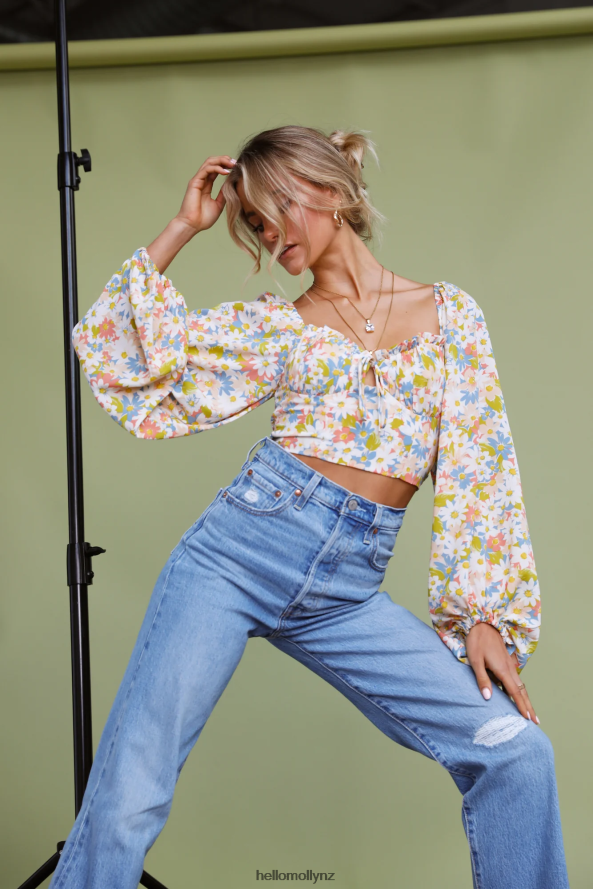 Hello Molly After School Crop Top Green PBN8868487 Clothing