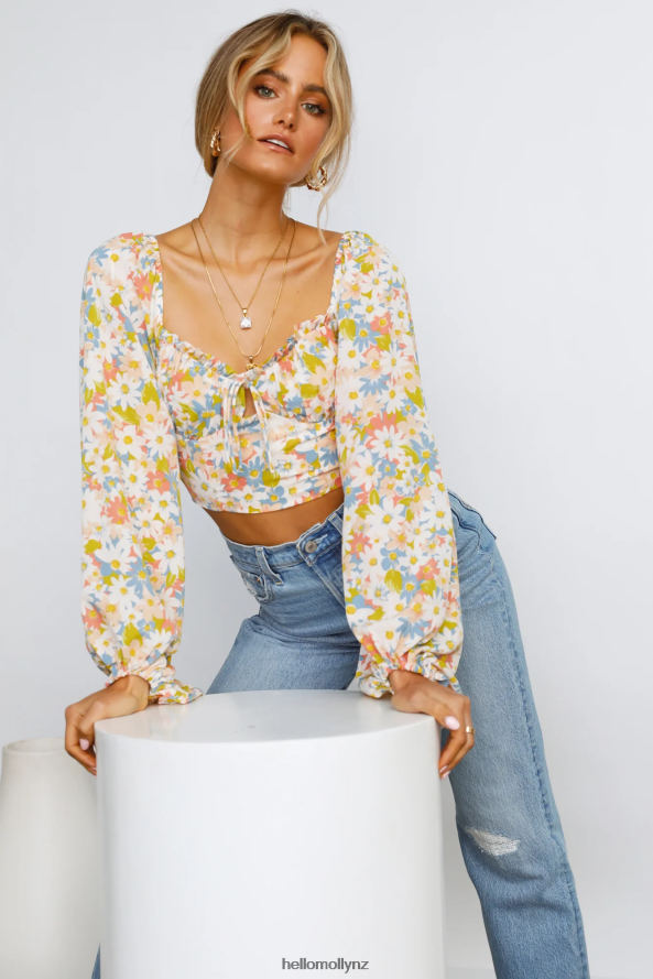 Hello Molly After School Crop Top Green PBN8868487 Clothing