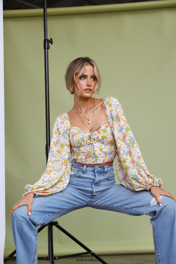 Hello Molly After School Crop Top Green PBN8868487 Clothing