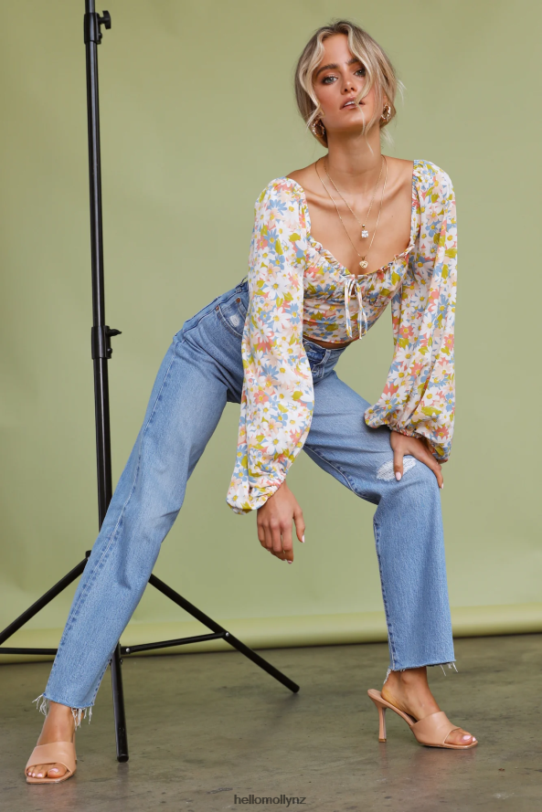 Hello Molly After School Crop Top Green PBN8868487 Clothing