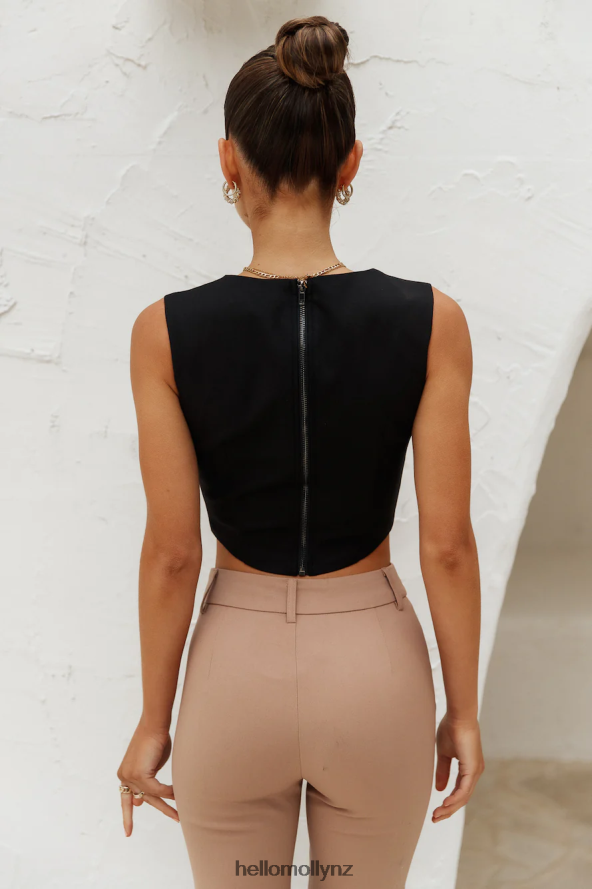 Hello Molly Big Leagues Crop Black PBN8868065 Clothing