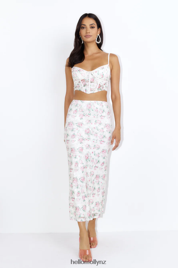 Hello Molly Dainty Touch Lace Crop Top Pink PBN8868056 Clothing