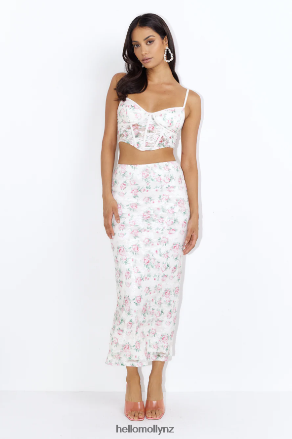 Hello Molly Dainty Touch Lace Crop Top Pink PBN8868056 Clothing