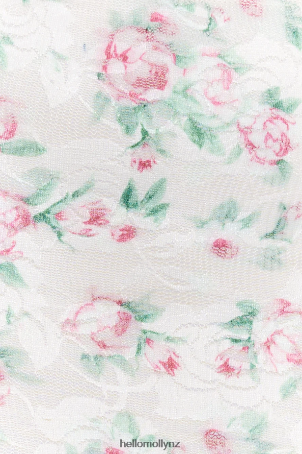 Hello Molly Dainty Touch Lace Crop Top Pink PBN8868056 Clothing