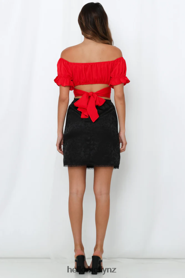 Hello Molly Danced Until Four Crop Top Red PBN8868346 Clothing