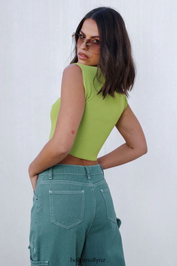 Hello Molly Destined Times Crop Green PBN8868201 Clothing