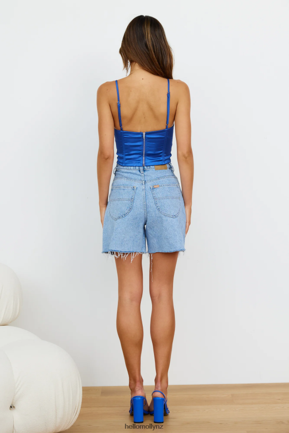 Hello Molly New Rules Crop Top Blue PBN8868174 Clothing