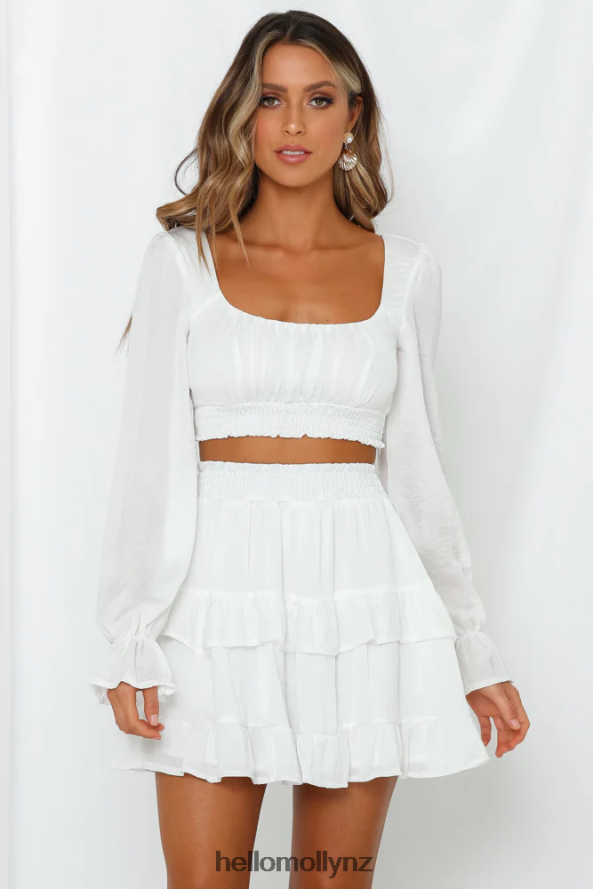 Hello Molly On Screen Crop Top White PBN8868083 Clothing