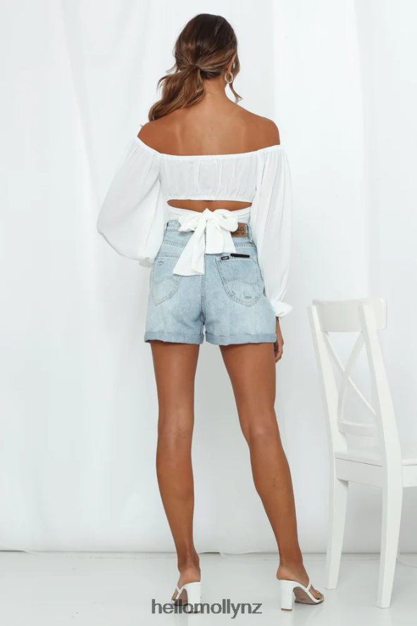 Hello Molly Perfect Cabrioles Crop Top White PBN8867948 Clothing