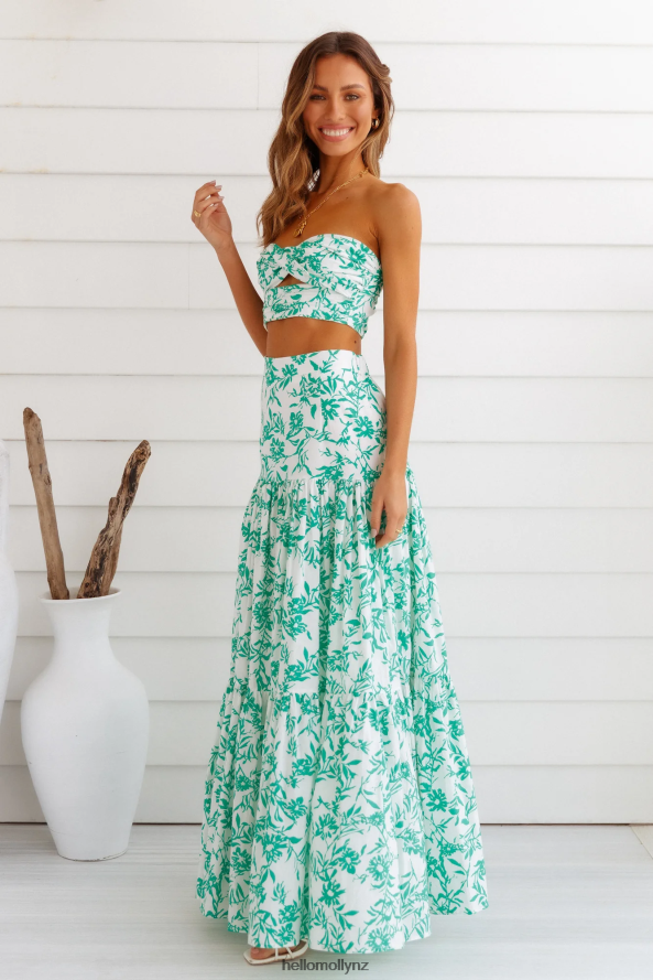 Hello Molly RUNAWAY Ayla Crop Top Green PBN8868005 Clothing