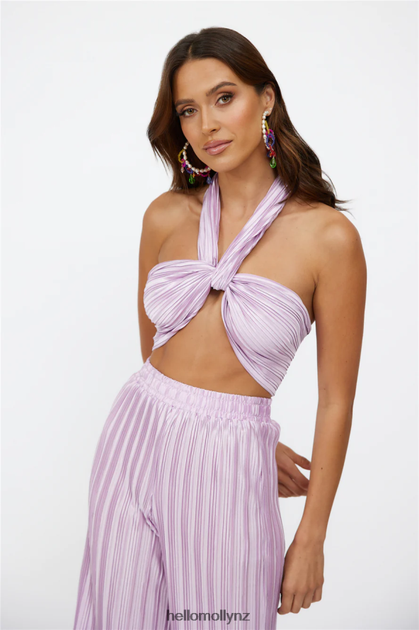 Hello Molly Set Heart Crop Lilac PBN8868092 Clothing