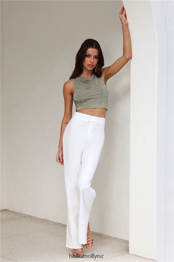 Hello Molly Slinky Feel Crop Top Green PBN8867960 Clothing