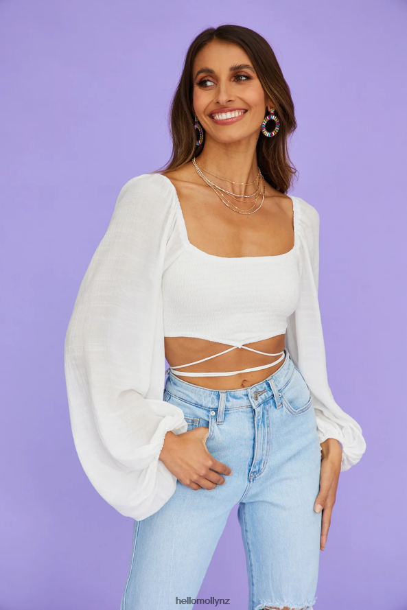 Hello Molly Styling Daily Crop White PBN8868472 Clothing