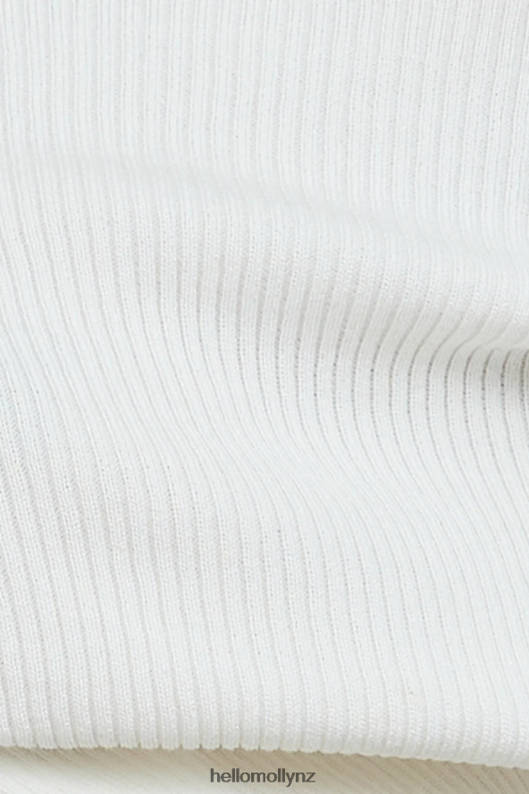 Hello Molly Think Twice Knit Top White PBN8868050 Clothing