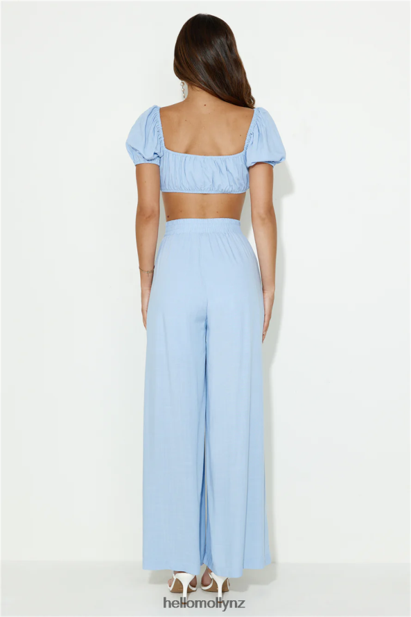 Hello Molly Totally Chill Crop Top Blue PBN8867945 Clothing