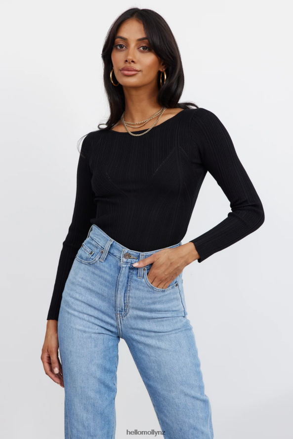 Hello Molly Bethany Top Black PBN8869006 Clothing