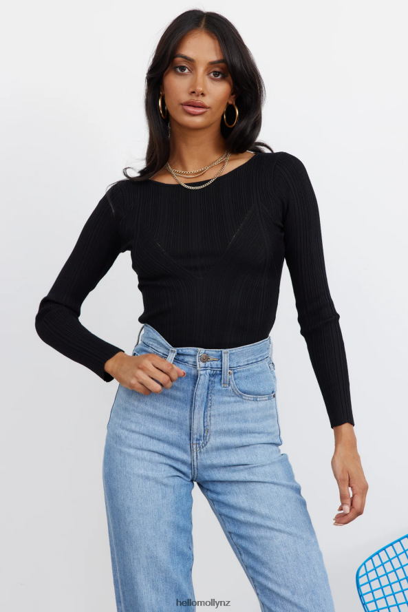Hello Molly Bethany Top Black PBN8869006 Clothing