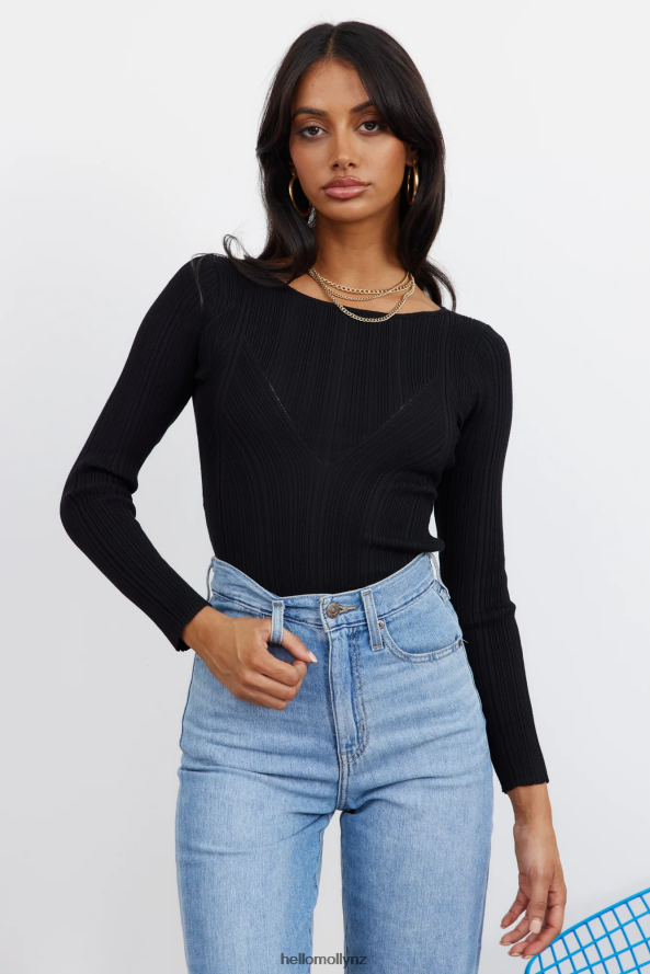 Hello Molly Bethany Top Black PBN8869006 Clothing
