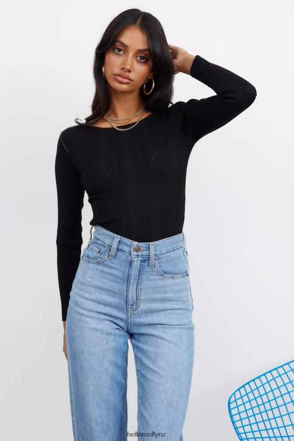 Hello Molly Bethany Top Black PBN8869006 Clothing