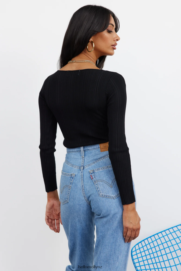 Hello Molly Bethany Top Black PBN8869006 Clothing