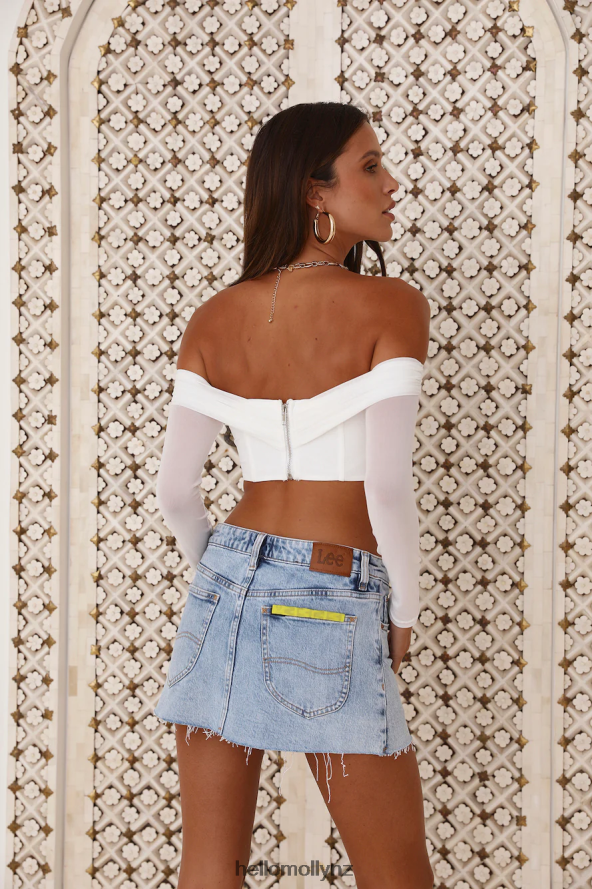 Hello Molly Focus On Her Crop Top White PBN8868933 Clothing