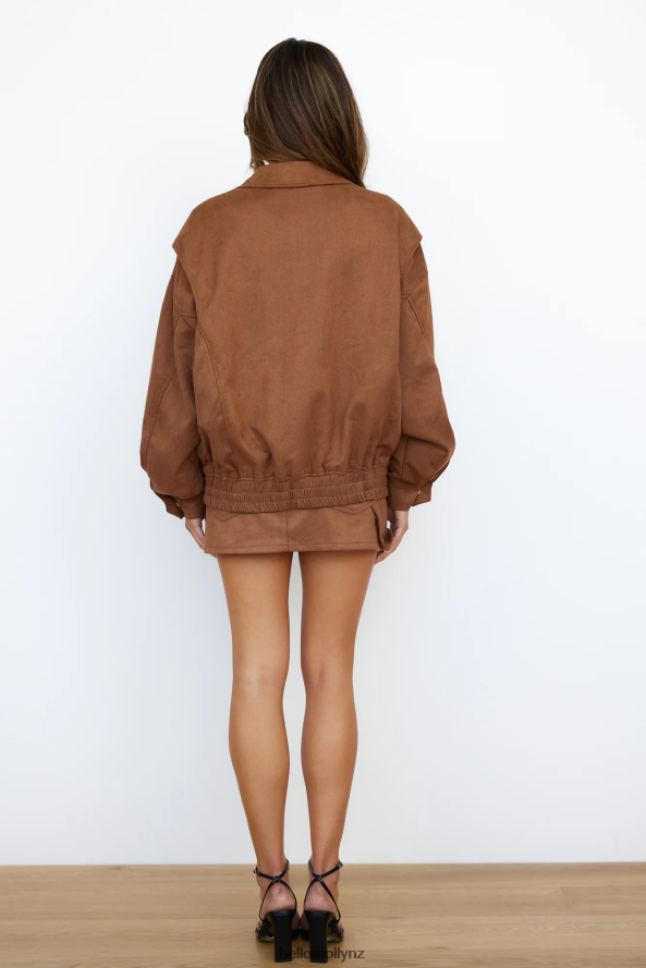 Hello Molly LIONESS Kenny Bomber Jacket Sepia Brown PBN8868937 Clothing