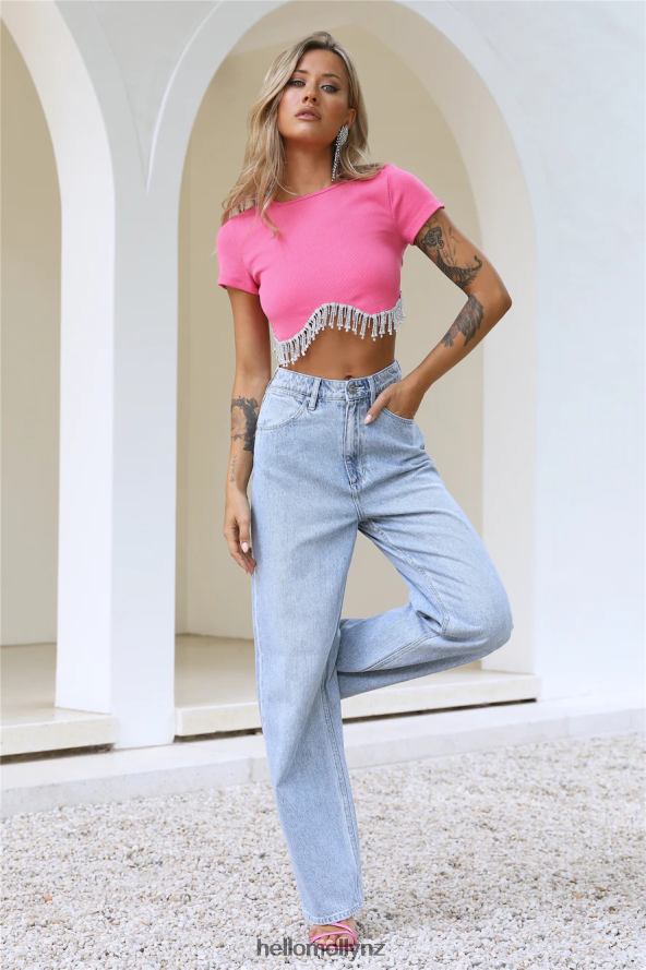 Hello Molly More Sparkle Top Hot Pink PBN8868835 Clothing