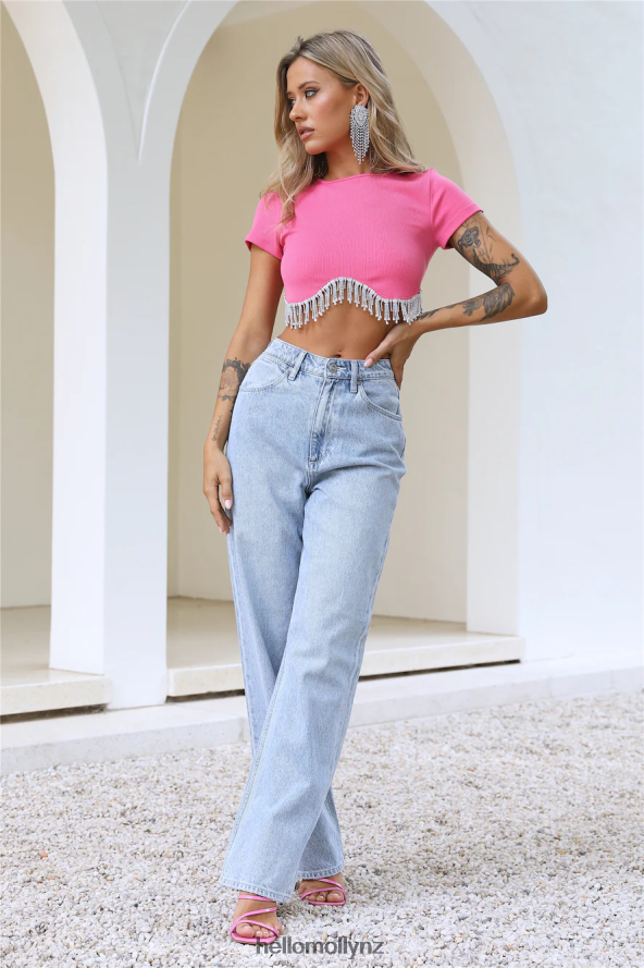 Hello Molly More Sparkle Top Hot Pink PBN8868835 Clothing