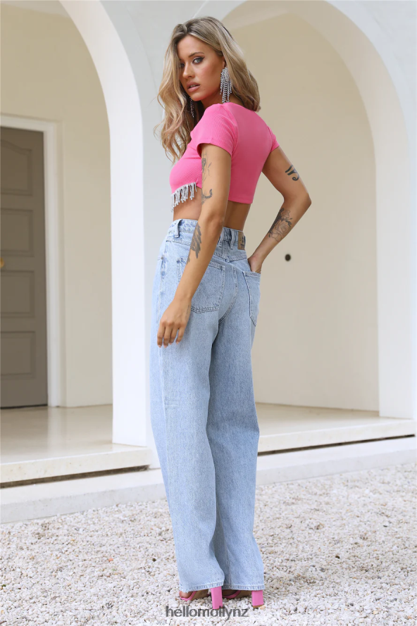 Hello Molly More Sparkle Top Hot Pink PBN8868835 Clothing