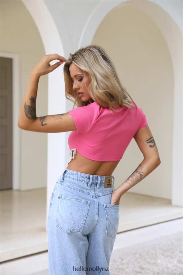 Hello Molly More Sparkle Top Hot Pink PBN8868835 Clothing