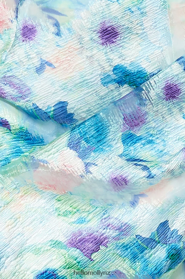 Hello Molly Painted View Crop Top Blue PBN8868868 Clothing