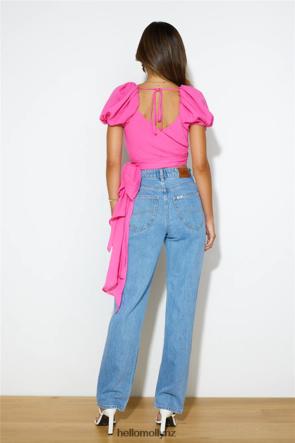 Hello Molly Puff Puff Crop Top Pink PBN8868842 Clothing