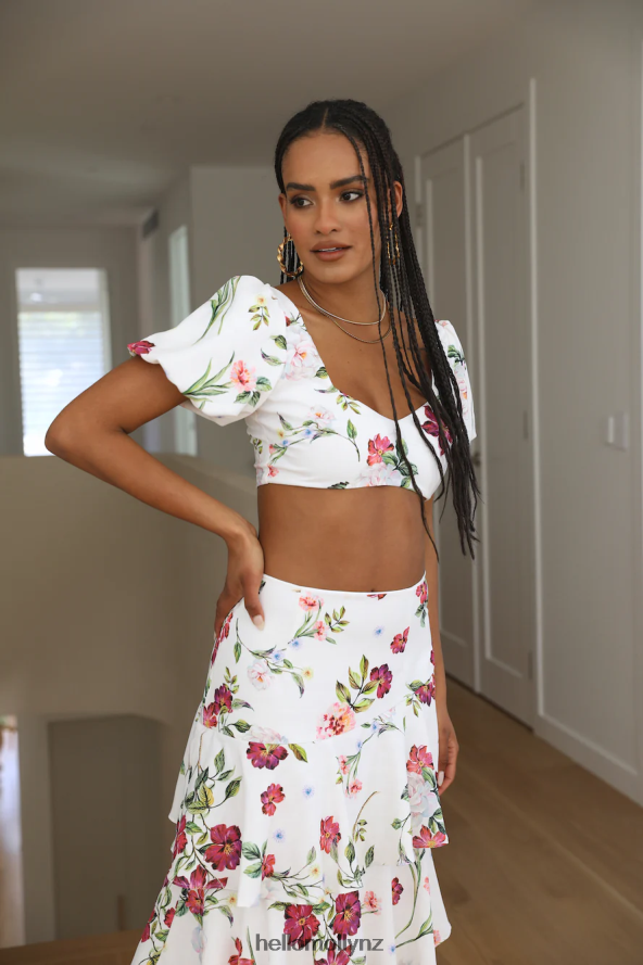 Hello Molly SEVEN WONDERS Yokana Top White Floral PBN8868880 Clothing