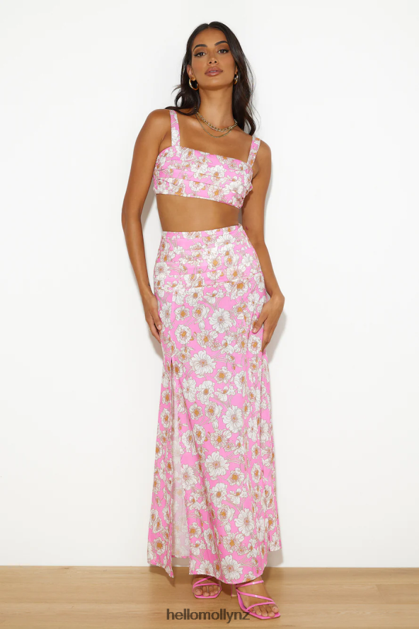 Hello Molly Dancing Under The Glow Crop Top Pink PBN8868785 Clothing