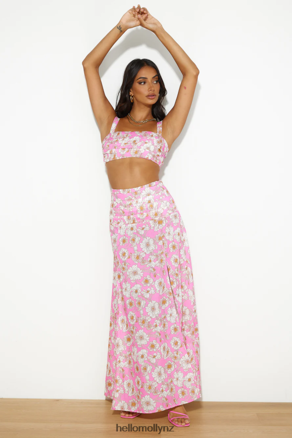 Hello Molly Dancing Under The Glow Crop Top Pink PBN8868785 Clothing