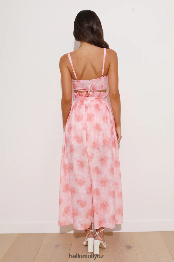 Hello Molly Drinks Flowing Crop Top Pink PBN8868767 Clothing